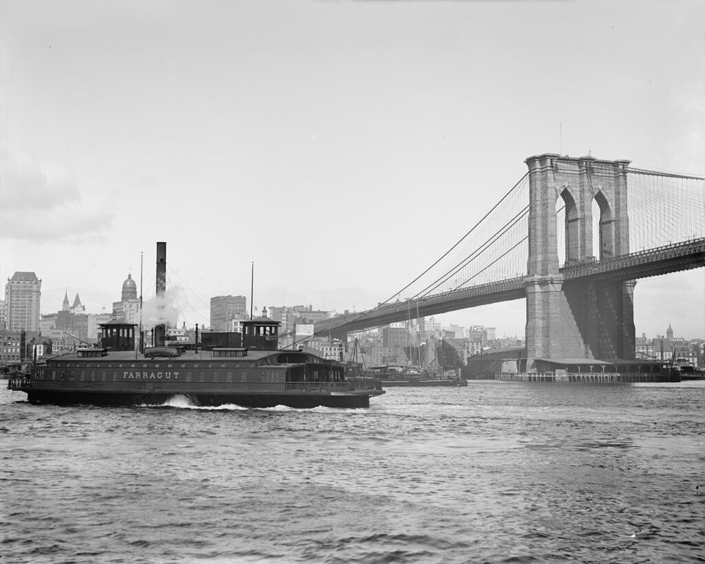 Ponte di Brooklyn - foto fine ottocento